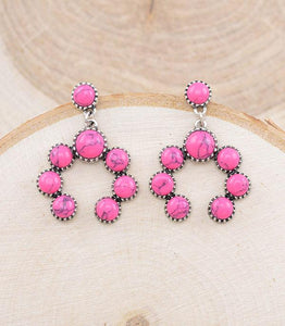 Naja Pink Squash Blossom Dangle Earrings