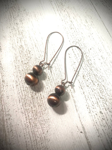 Bronze Navajo Bead Earring